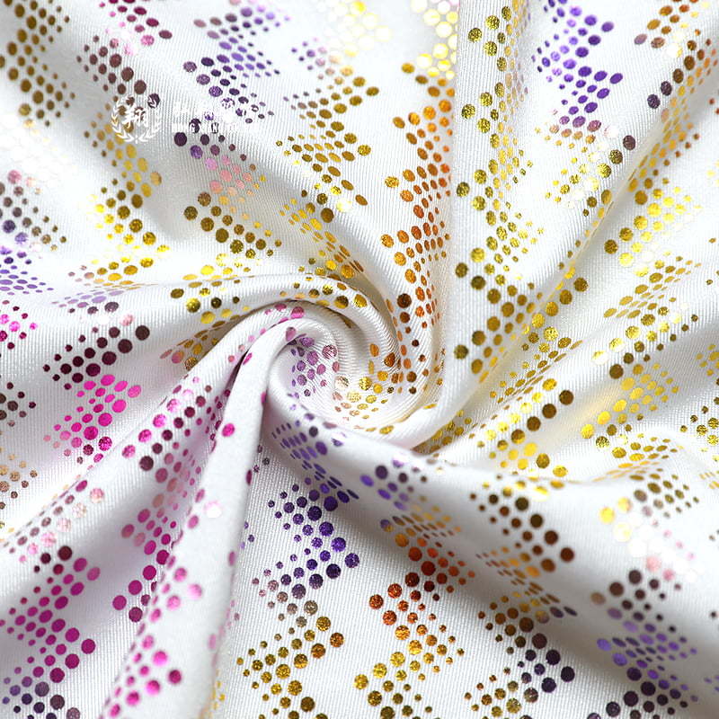 T001PY2-E Tissu de mode de couleur chaude lumineuse en polyester